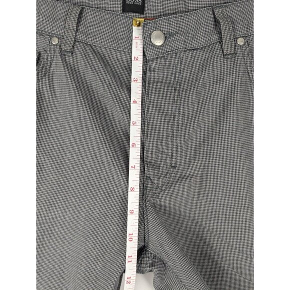 Hugo Boss Chino Pants Mens 38x34 (38x31 Actual) Gray Houndstooth Regular Fit - Picture 4 of 11